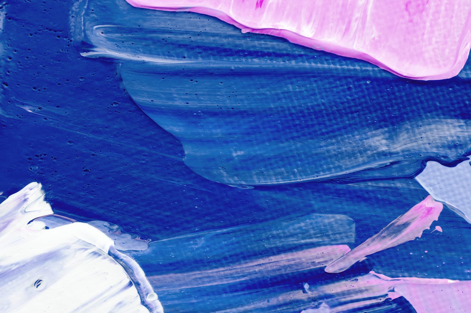 Abstract brushstrokes in pink and blue